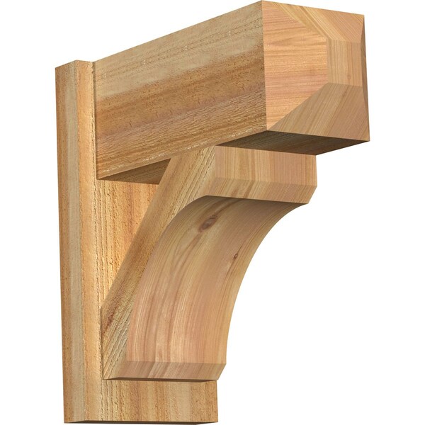 Ekena Millwork Legacy Craftsman Rough Sawn Outlooker, Western Red Cedar, 8"W x 18"D x 18"H OUT08X18X18LEC04RWR - main